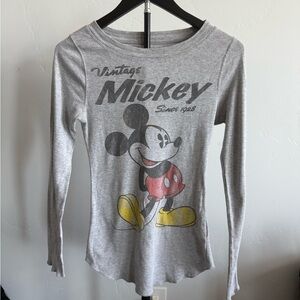 Disney Gray Logo Tee with Black Print